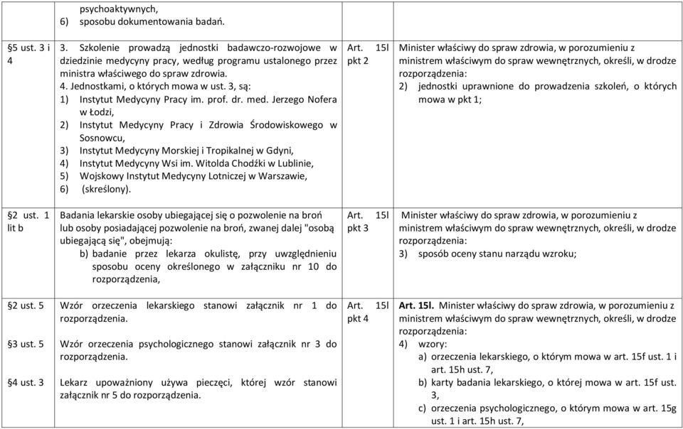 3, są: 1) Instytut Medycyny Pracy im. prof. dr. med.