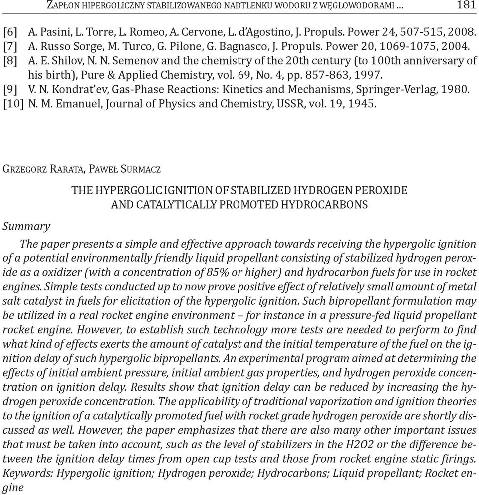 N. Semenov and the chemistry of the 20th century (to 100th anniversary of his birth), Pure & applied chemistry, vol. 69, No
