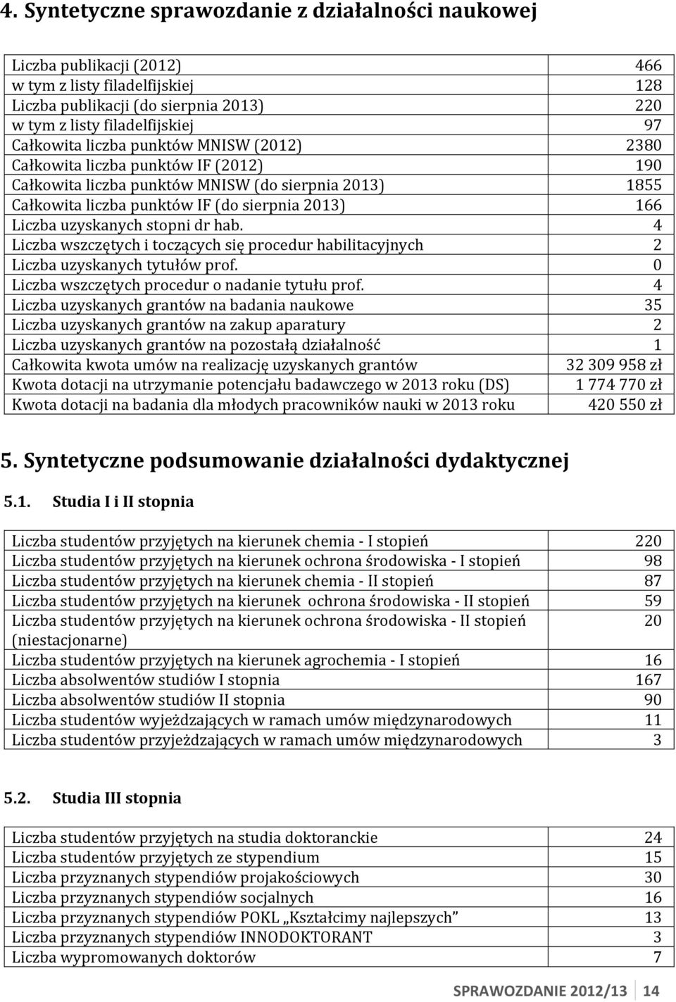 Liczba wszczętych i toczących się procedur habilitacyjnych Liczba uzyskanych tytułów prof. Liczba wszczętych procedur o nadanie tytułu prof.