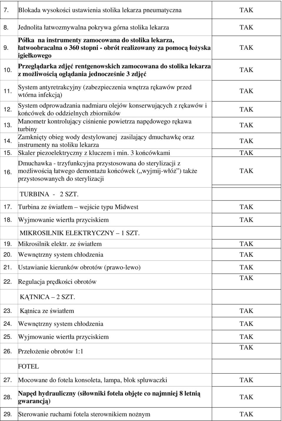 moŝliwością oglądania jednocześnie 3 zdjęć 11. System antyretrakcyjny (zabezpieczenia wnętrza rękawów przed wtórna infekcją) 12.