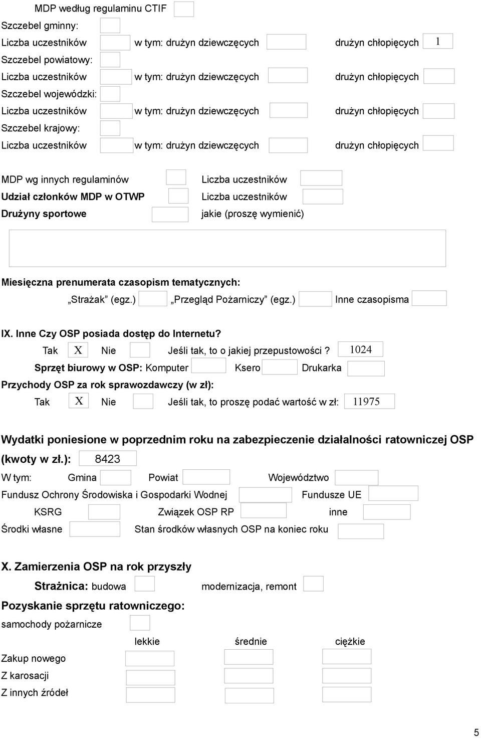 Tak Nie Jeśli tak, to o jakiej przepustowości?