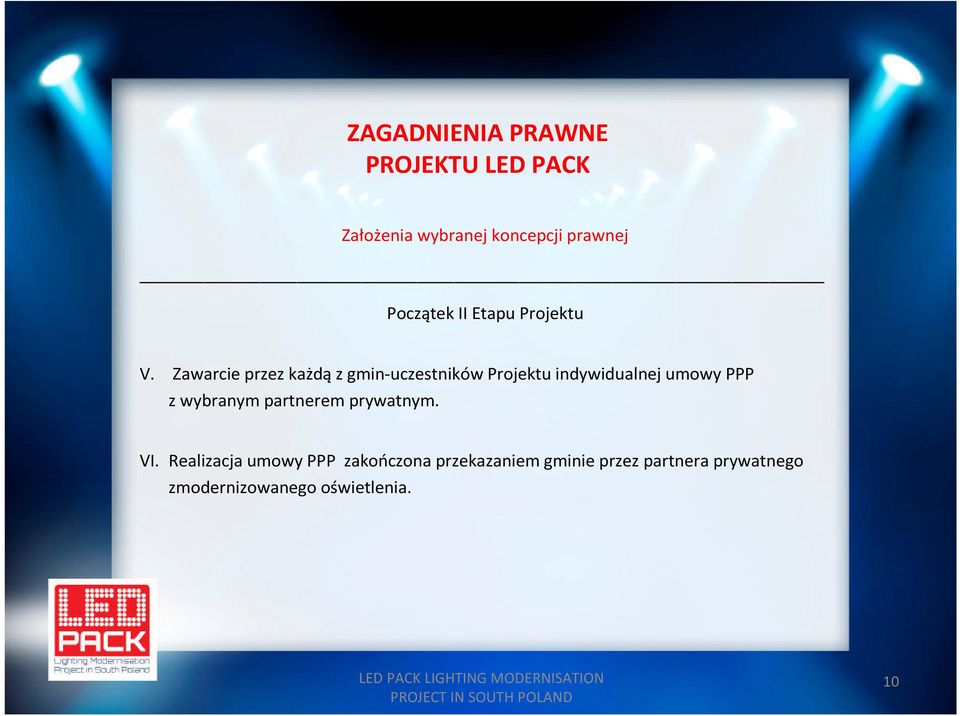 PPP z wybranym partnerem prywatnym. VI.