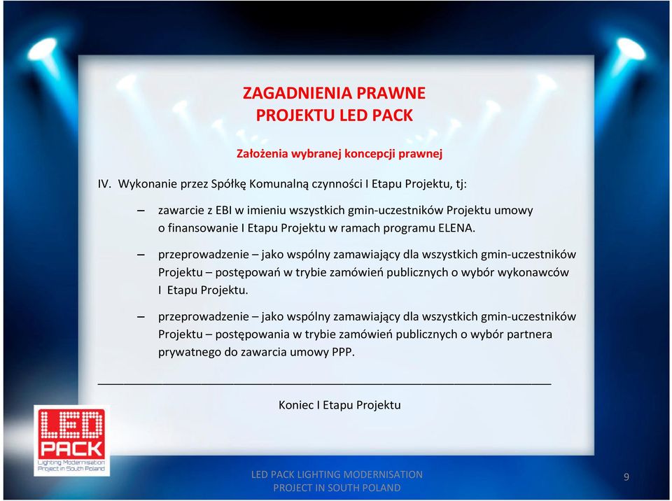 I Etapu Projektu w ramach programu ELENA.