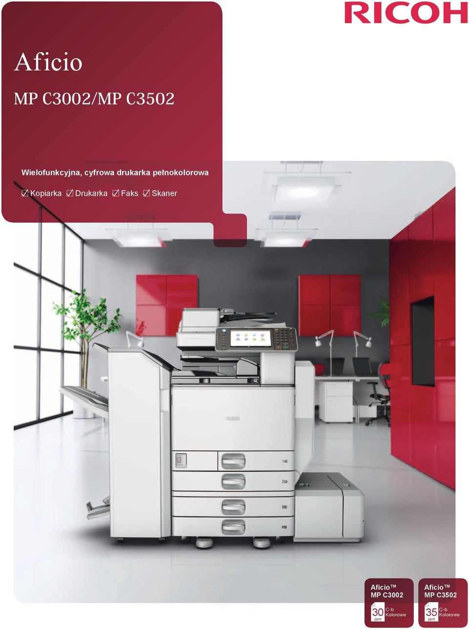 Faks Skaner Aficio MP C3002 Aficio MP