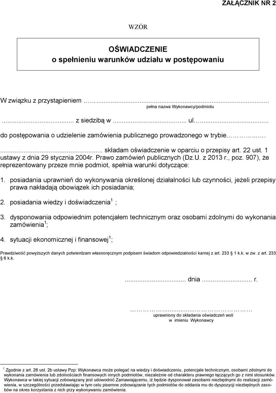 Prawo zamówień publicznych (Dz.U. z 2013 r., poz.
