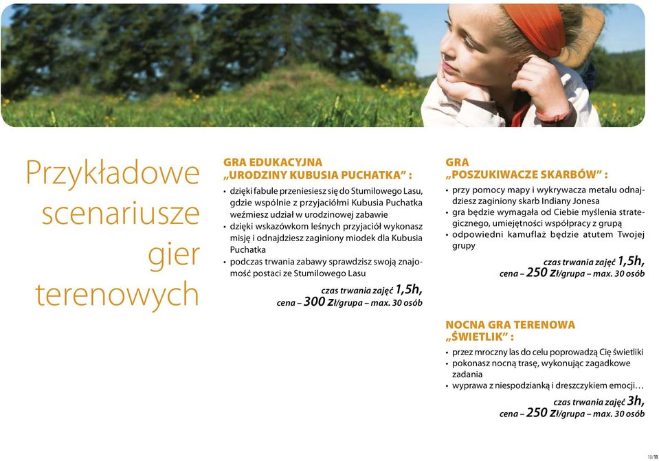 Lasu cena 300 zł/grupa max.