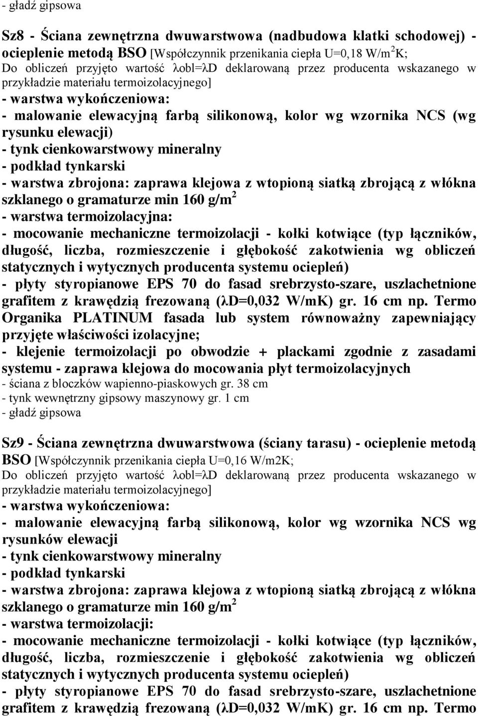 38 cm - tynk wewnętrzny gipsowy maszynowy gr.