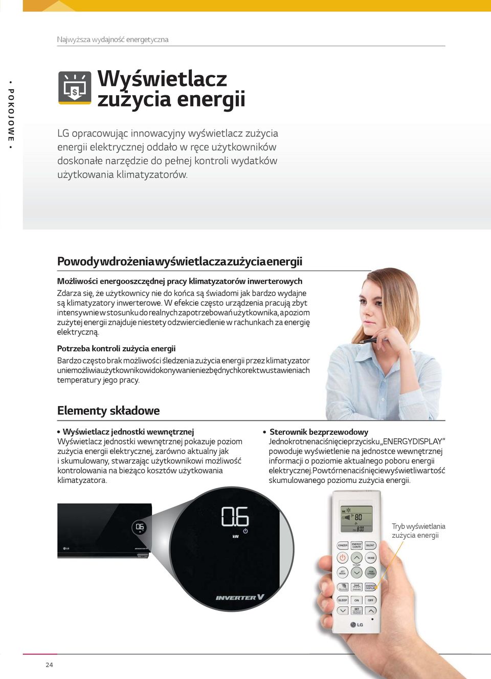 Powody wdrożenia wyświetlacza zużycia energii Możliwości energooszczędnej pracy klimatyzatorów inwerterowych Zdarza się, że użytkownicy nie do końca są świadomi jak bardzo wydajne są klimatyzatory