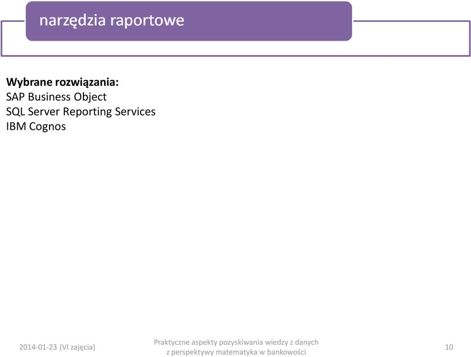 Reporting Services IBM