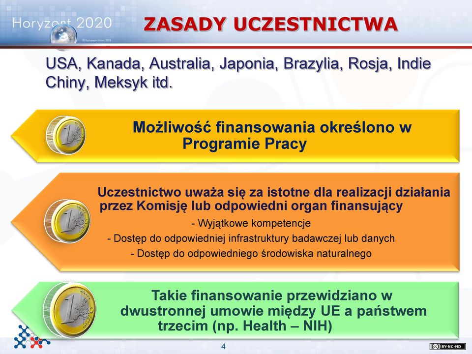 Komisję lub odpowiedni organ finansujący - Wyjątkowe kompetencje - Dostęp do odpowiedniej infrastruktury badawczej lub