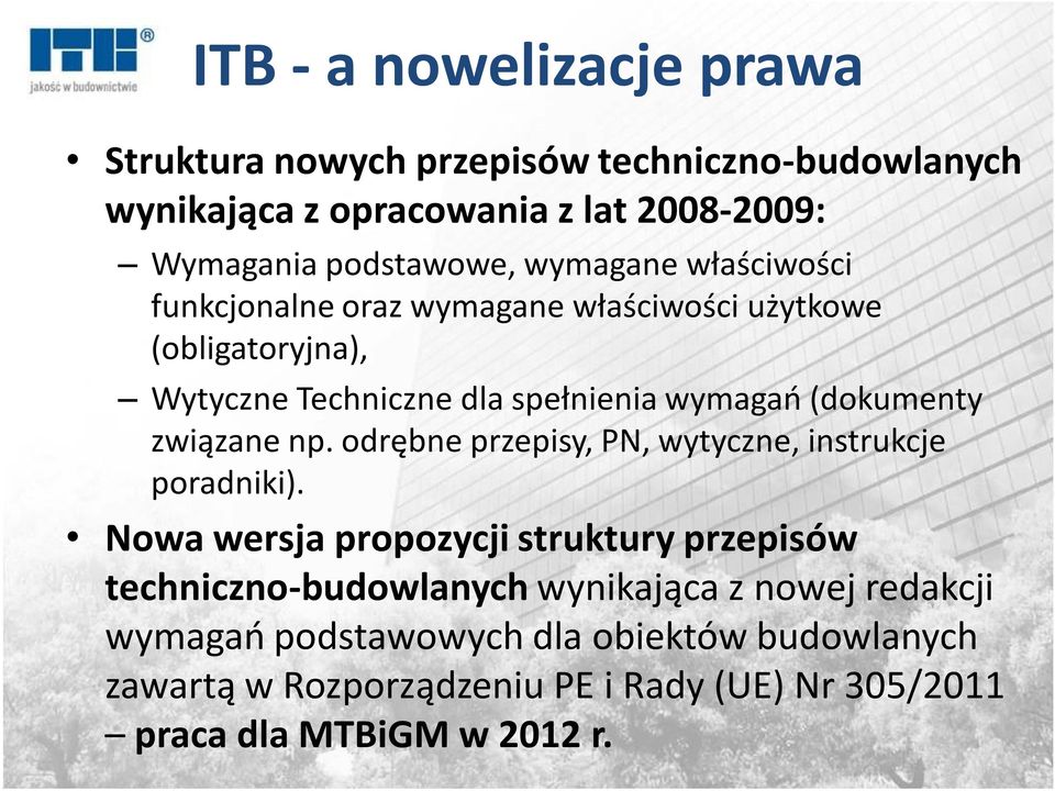 związane np. odrębne przepisy, PN, wytyczne, instrukcje poradniki).