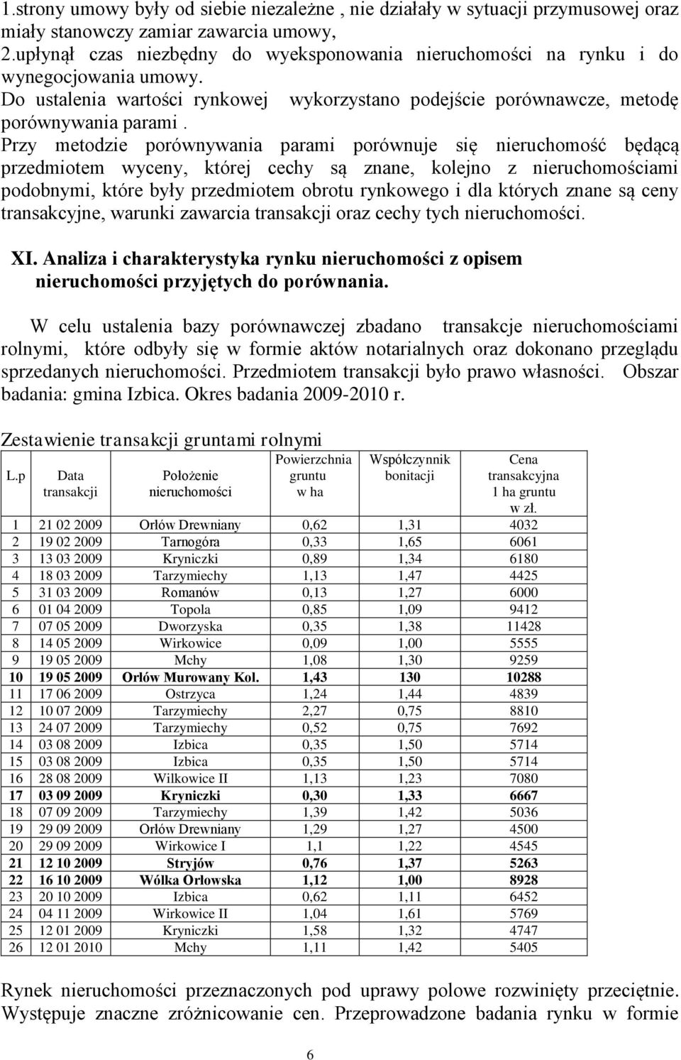 Przy metodzie porównywania parami porównuje się nieruchomość będącą przedmiotem wyceny, której cechy są znane, kolejno z ami podobnymi, które były przedmiotem obrotu rynkowego i dla których znane są