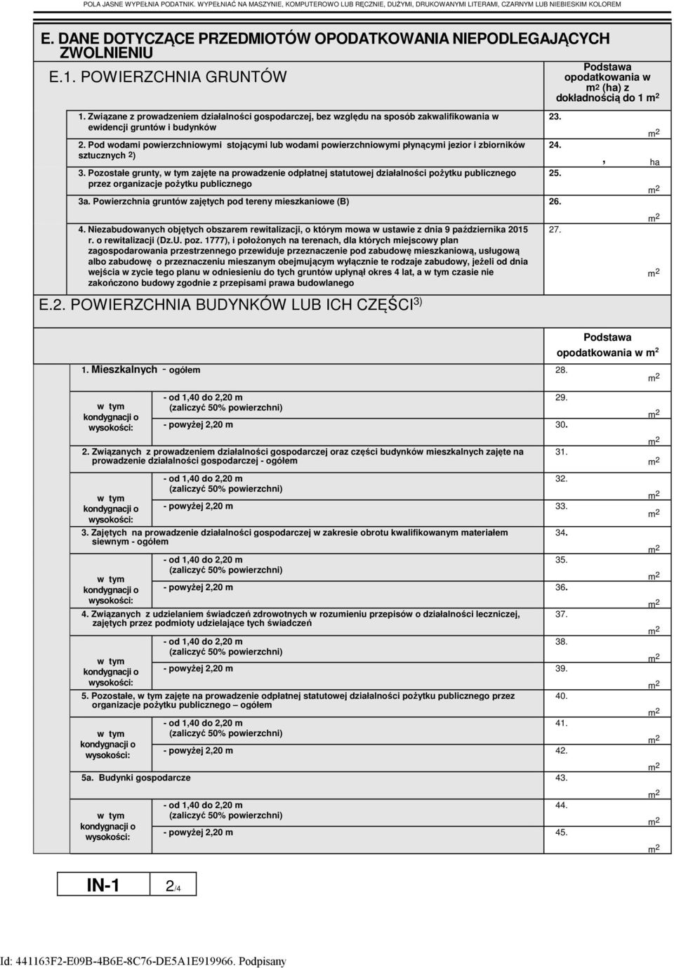 Związane z prowadzeniem działalności gospodarczej bez względu na sposób zakwalifikowania w ewidencji gruntów i budynków 2.