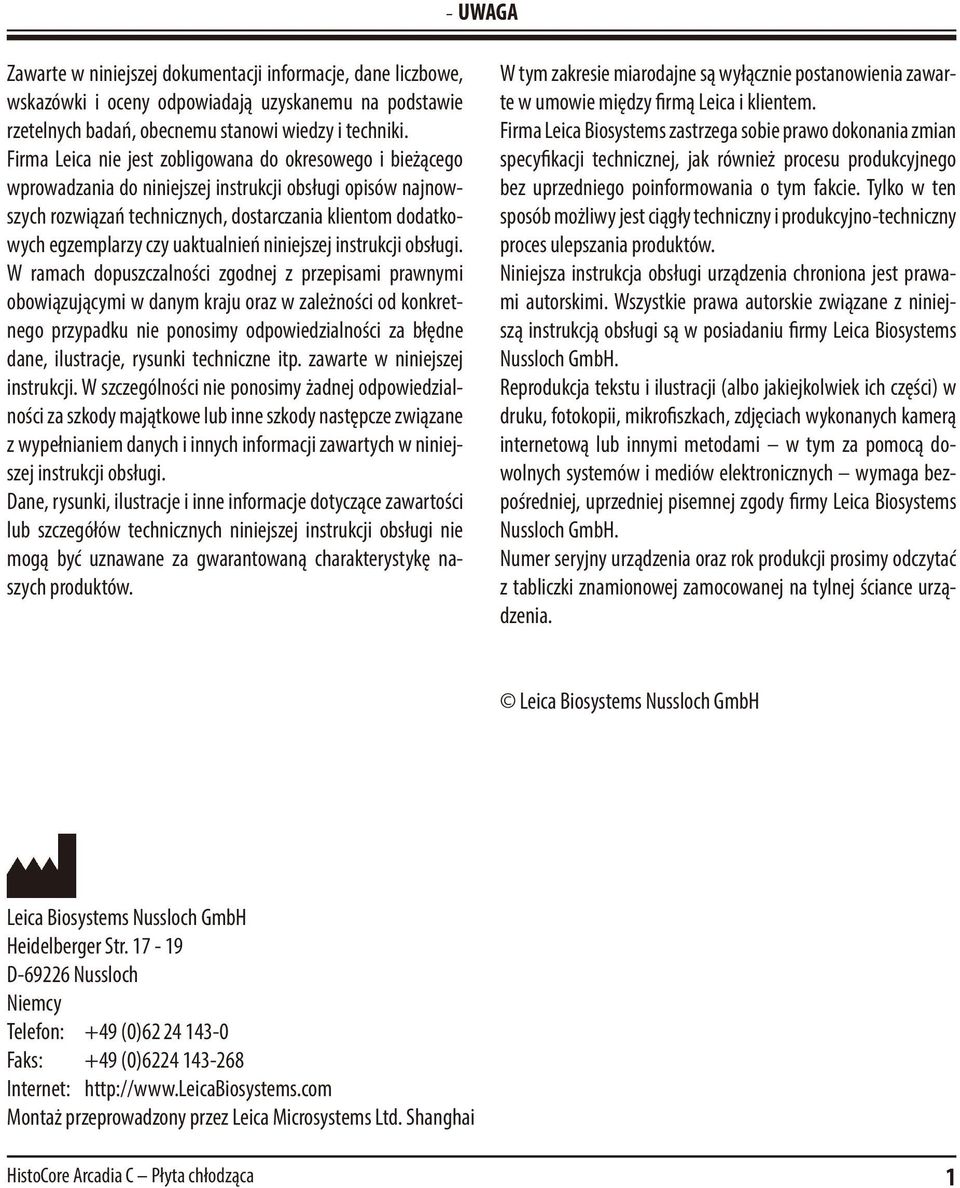 uaktualnień niniejszej instrukcji obsługi.