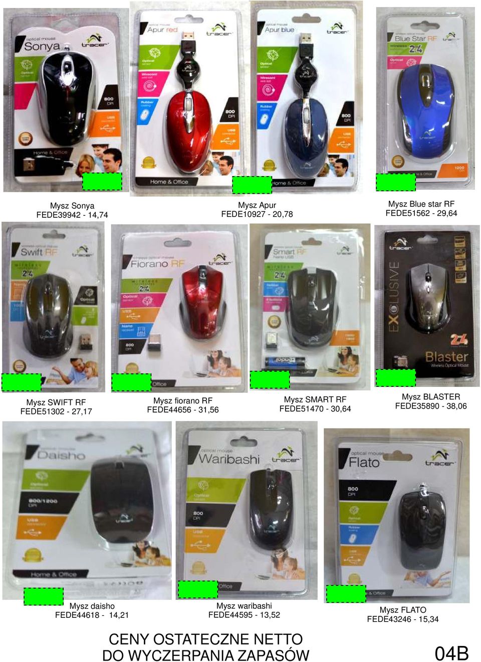 SMART RF FEDE51470-30,64 Mysz BLASTER FEDE35890-38,06 Mysz daisho FEDE44618-14,21
