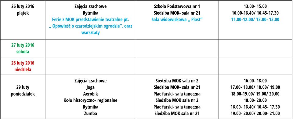 nr 21 11.00-12.00/ 12.00-13.