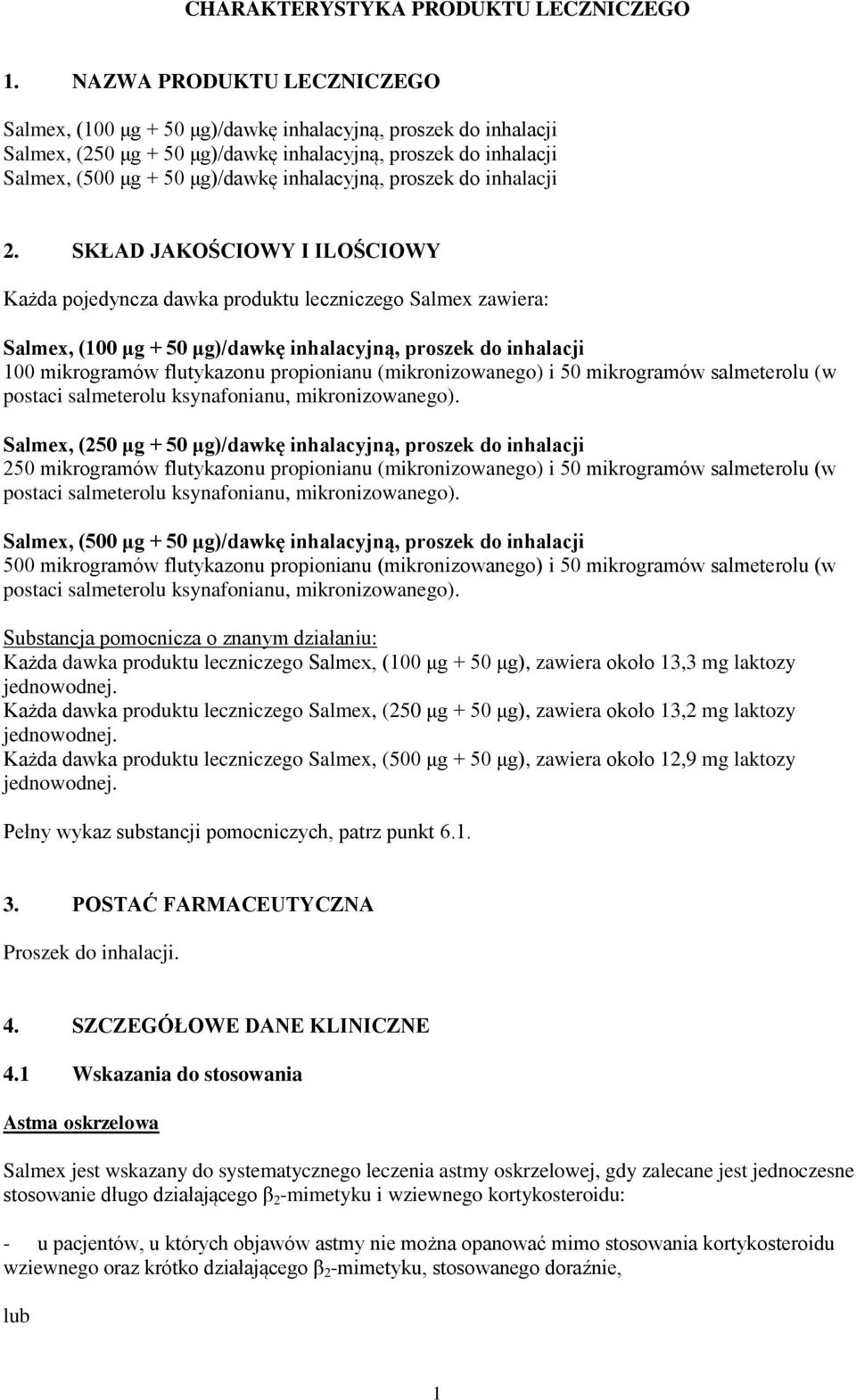 inhalacyjną, proszek do inhalacji 2.