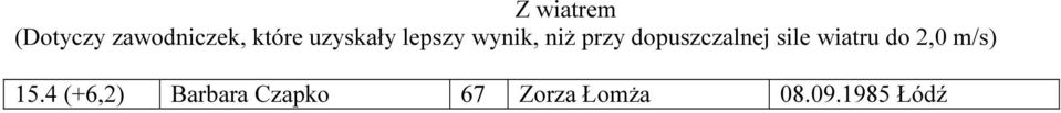 dopuszczalnej sile wiatru do 2,0 m/s) 15.
