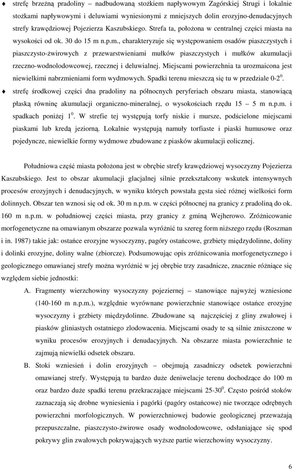 asta na wysokości od ok. 30 do 15 m 