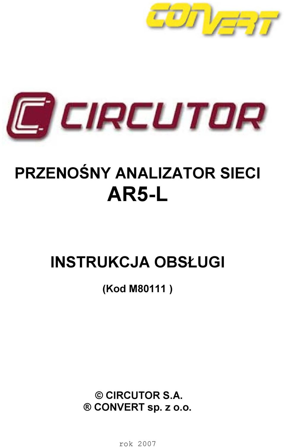 (Kod M80111 ) CIRCUTOR S.A.