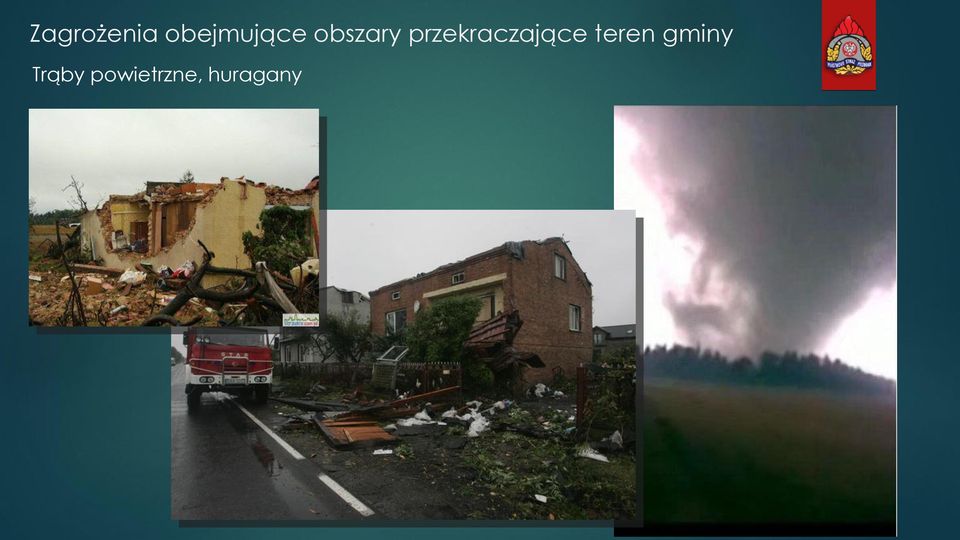 przekraczające teren