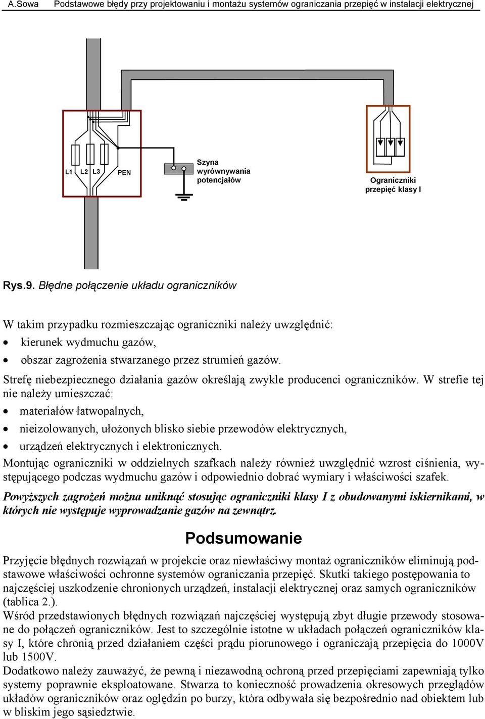 Strefę niebezpiecznego działania gazów określają zwykle producenci ograniczników.