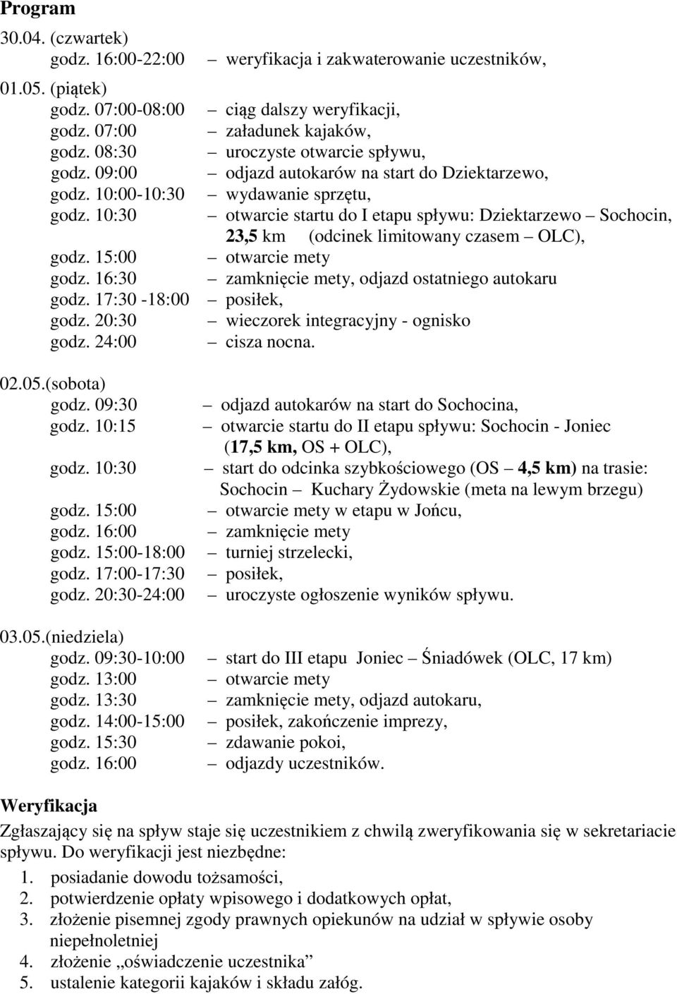 13:30 godz. 14:00-15:00 godz. 15:30 godz.