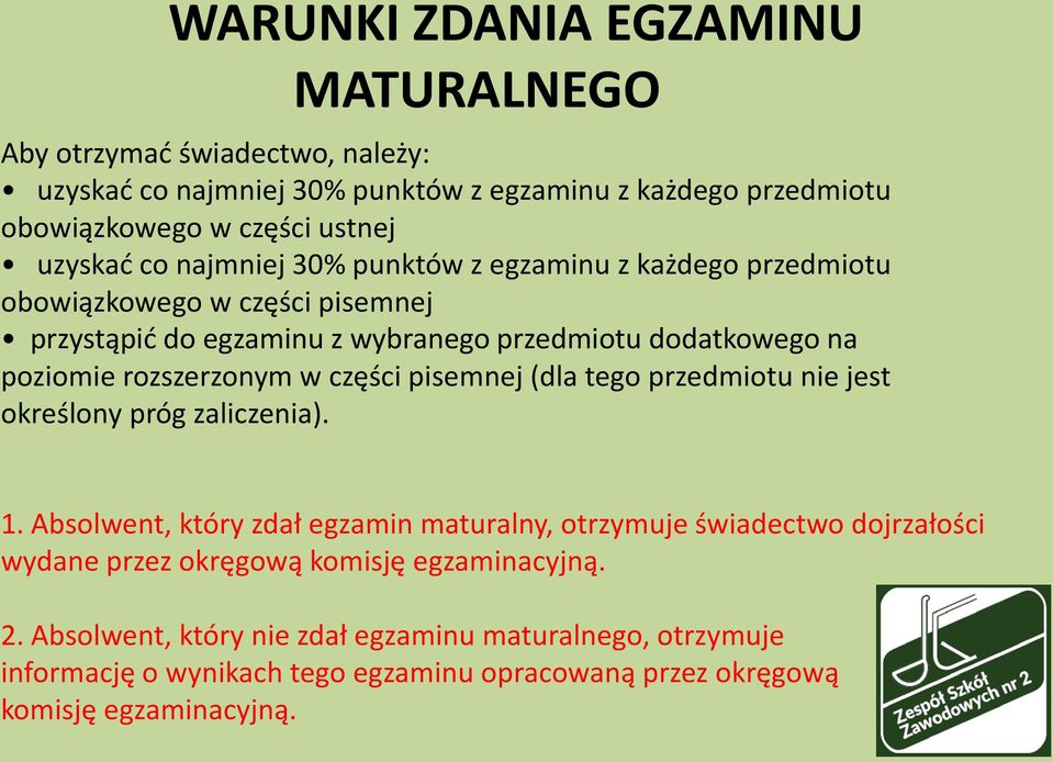 w części pisemnej (dla tego przedmiotu nie jest określony próg zaliczenia). 1.