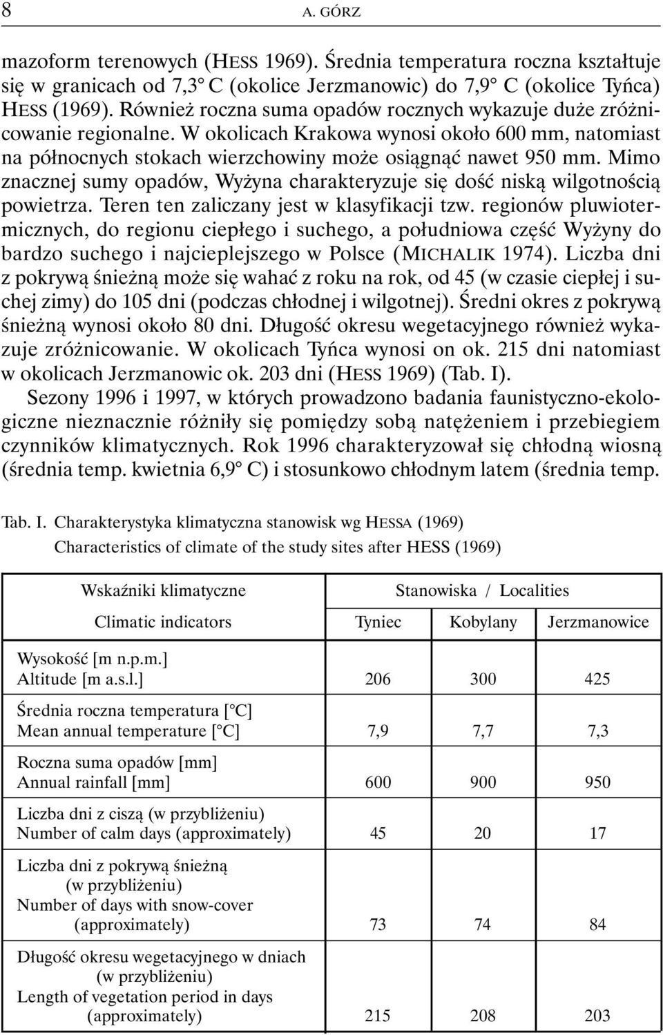 Mimo znacznej sumy opadów, Wyżyna charakteryzuje się dość niską wilgotnością powietrza. Teren ten zaliczany jest w klasyfikacji tzw.