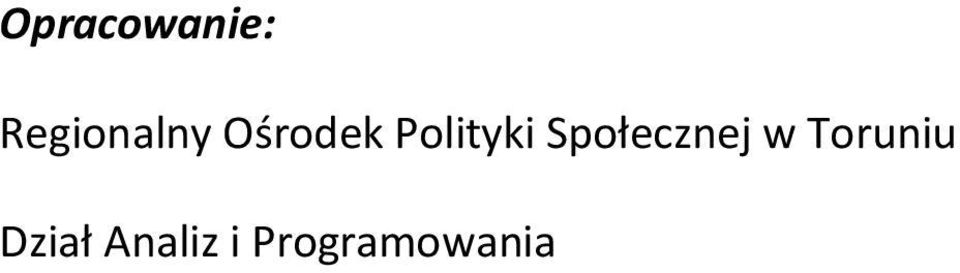 Polityki Społecznej w