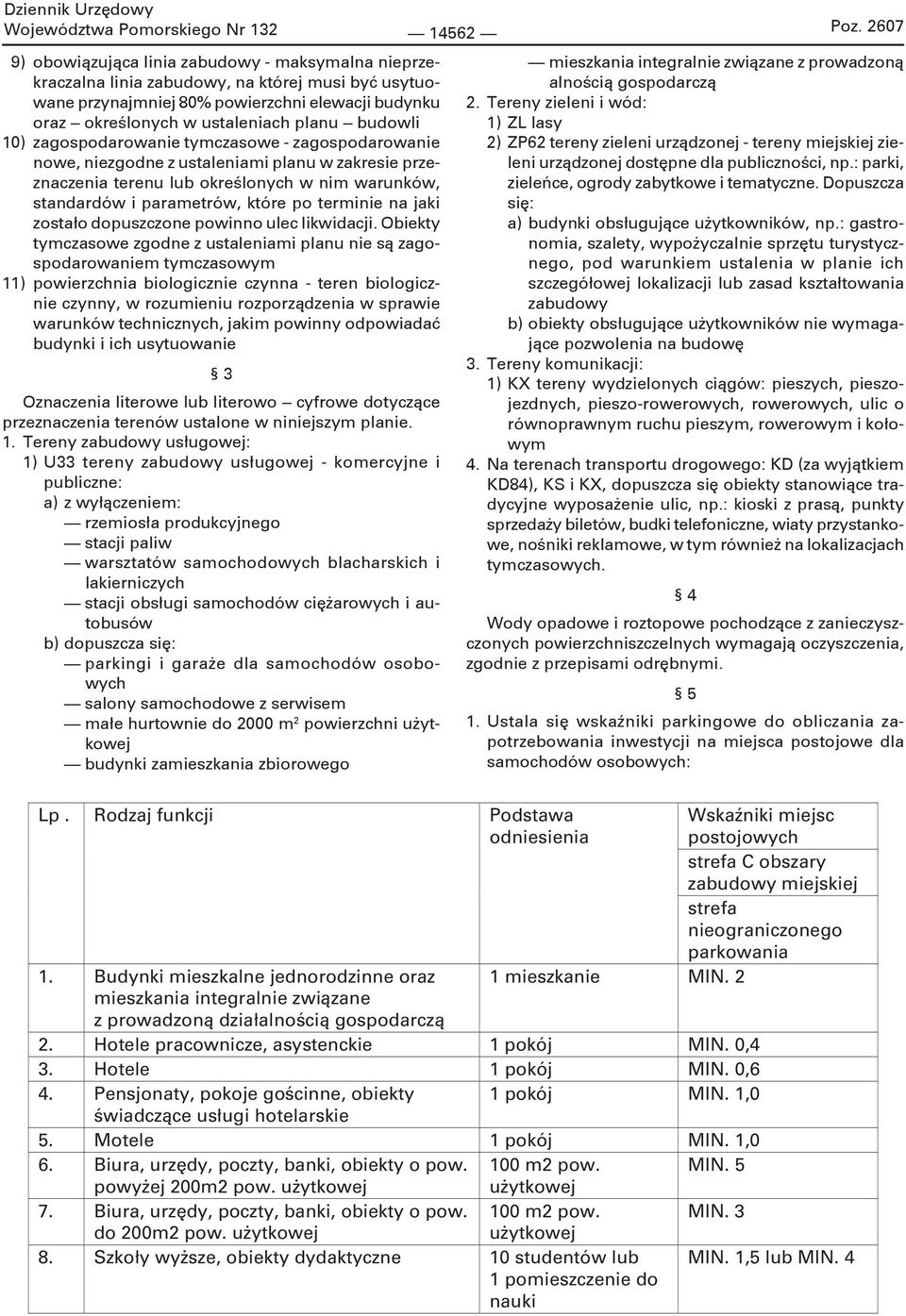 budowli 10) zagospodarowanie tymczasowe - zagospodarowanie nowe, niezgodne z ustaleniami planu w zakresie przeznaczenia terenu lub określonych w nim warunków, standardów i parametrów, które po