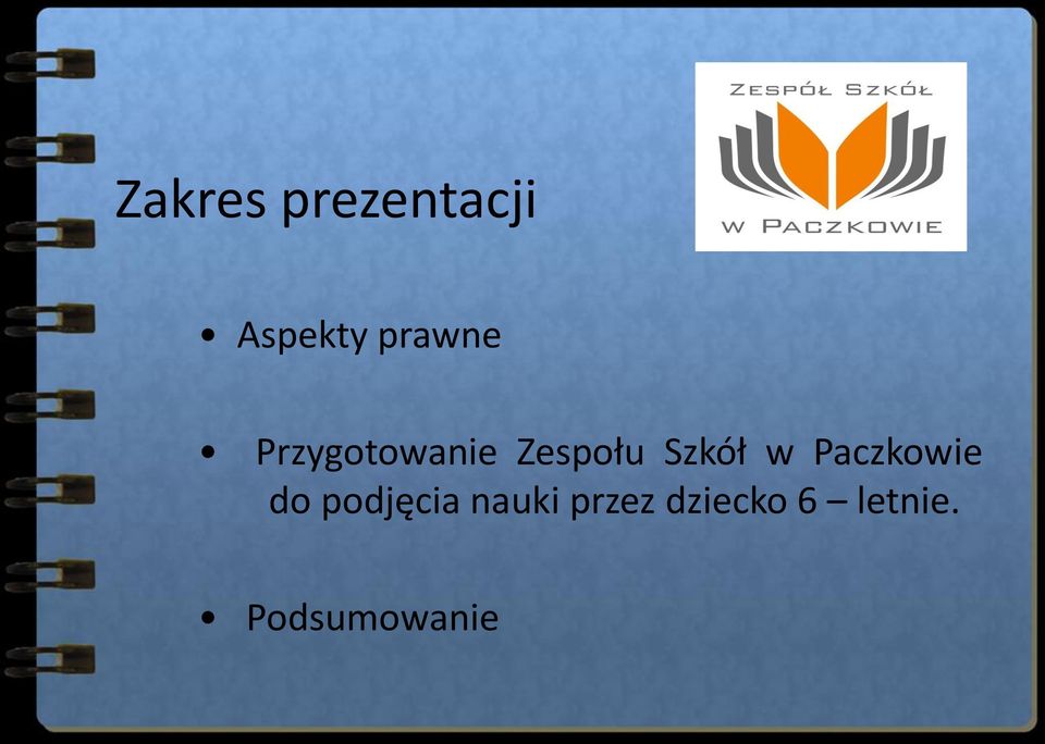 Szkół w Paczkowie do podjęcia