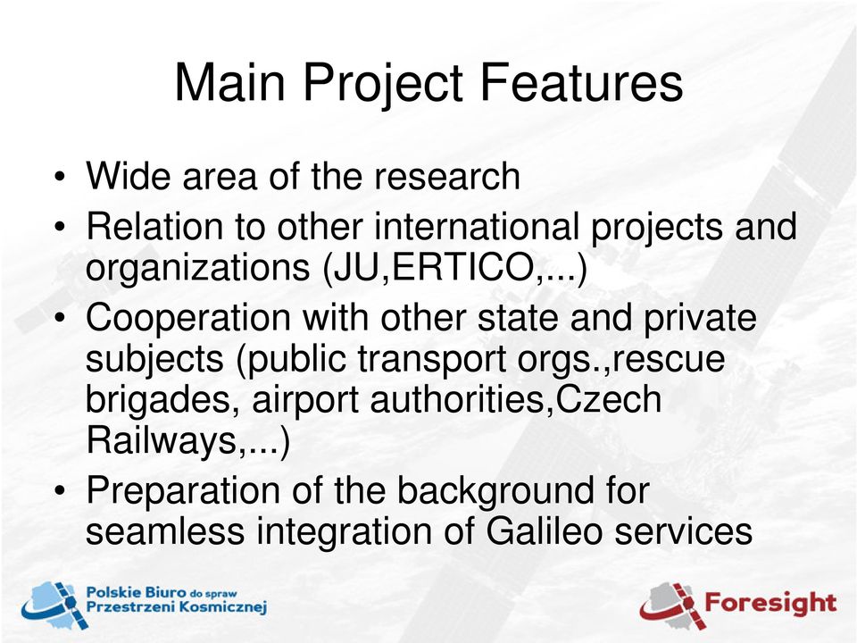 ..) Cooperation with other state and private subjects (public transport orgs.