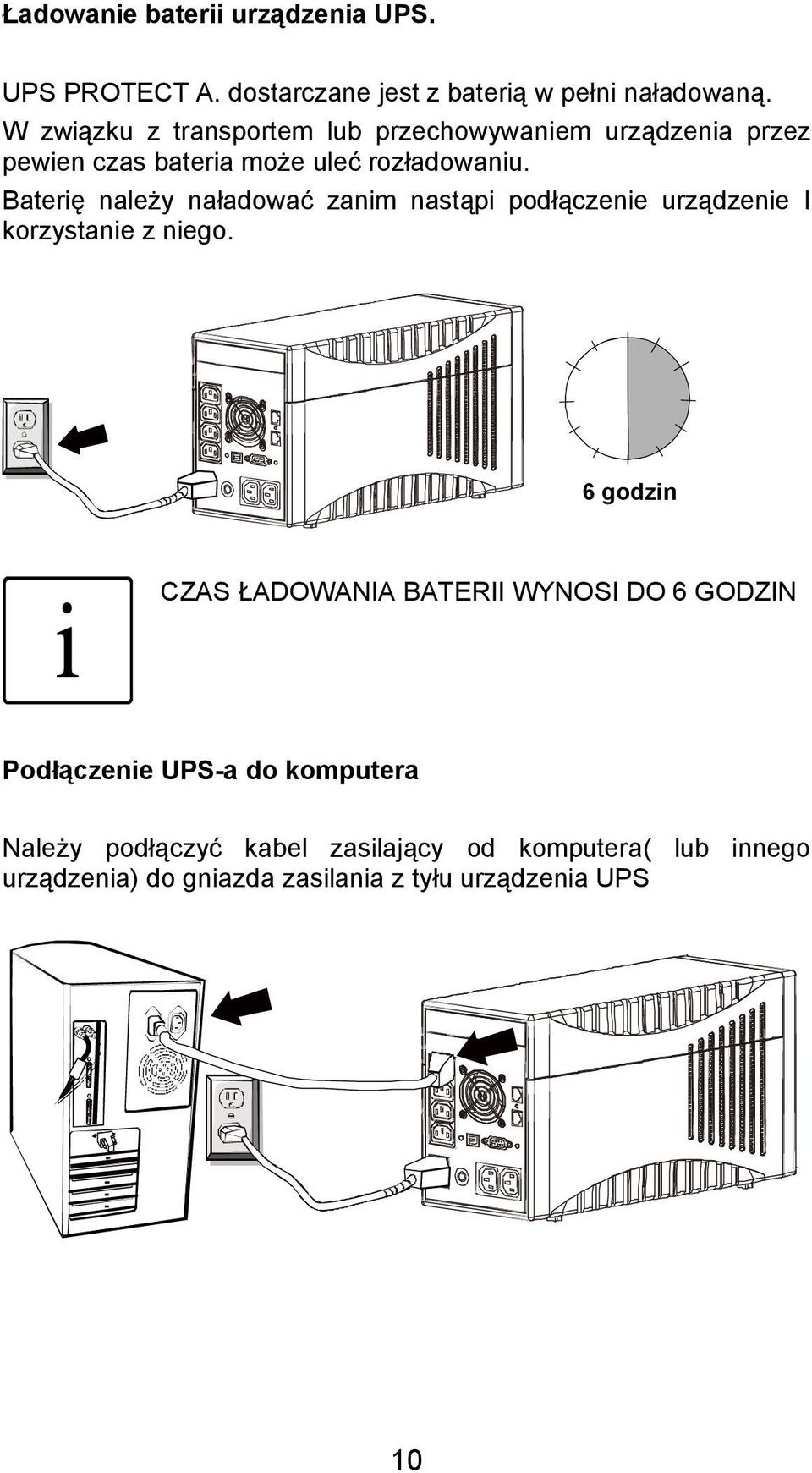 Baterię należy naładować zanim nastąpi podłączenie urządzenie I korzystanie z niego.