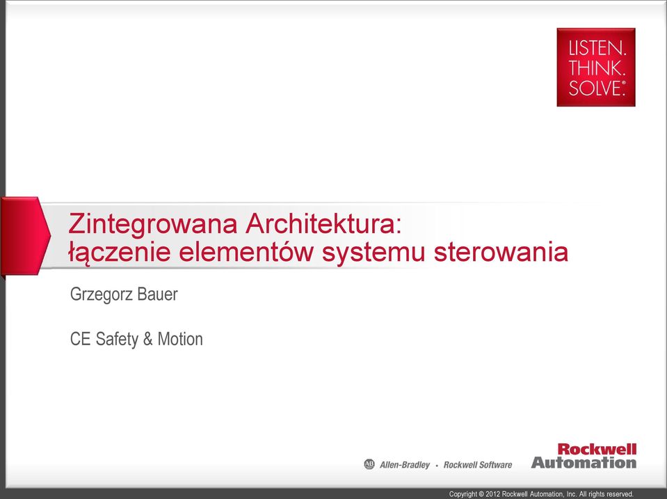 Bauer CE Safety & Motion Copyright 2012