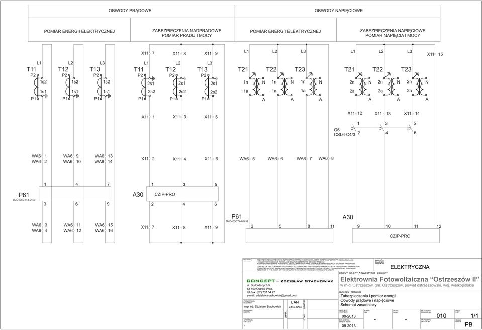 X 9 P 8 0 9 0 CZIPPRO 00TRYP mgr inż. Zdzisław Stachowia ROZWIĄZNI ZWRTE W NINIEJSZY OPRCOWNIU STNOWIĄ WYŁĄCZNĄ WŁSNOŚĆ "CONCEPT Zdzisław Stachowia u. Budowanych 00 Ostrów Wp. te.