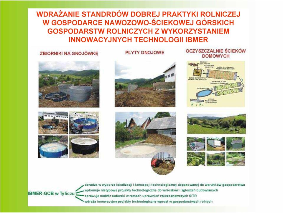 NAWOZOWO-ŚCIEKOWEJ GÓRSKICH GOSPODARSTW