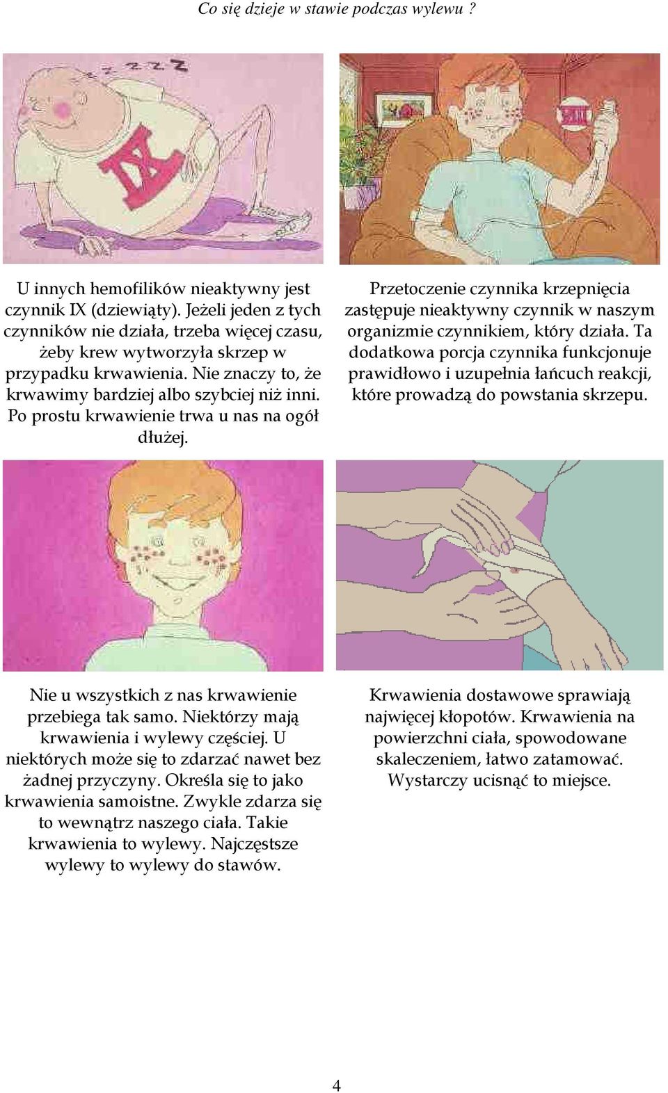 Przetoczenie czynnika krzepnięcia zastępuje nieaktywny czynnik w naszym organizmie czynnikiem, który działa.
