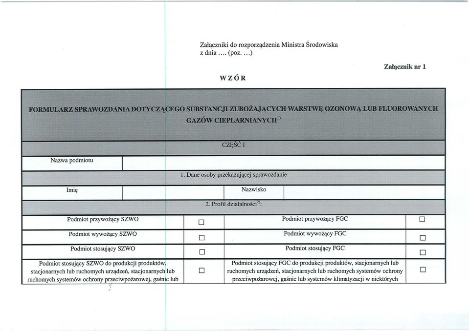 Dane osoby przekazuj ącej sprawozdanie Imię Nazwisko 2.