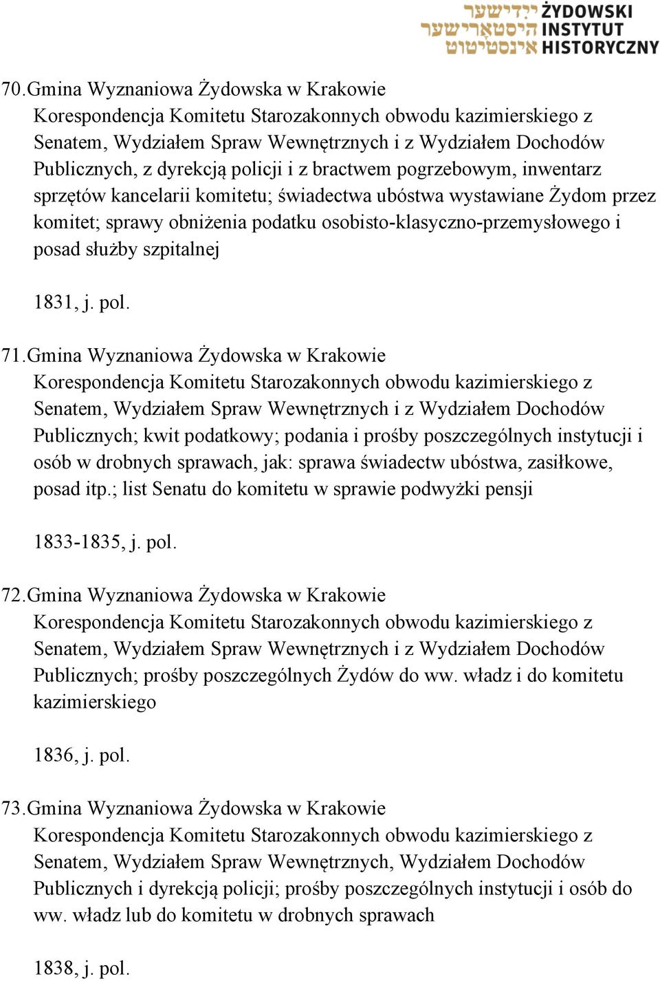 1831, j. pol. 71.
