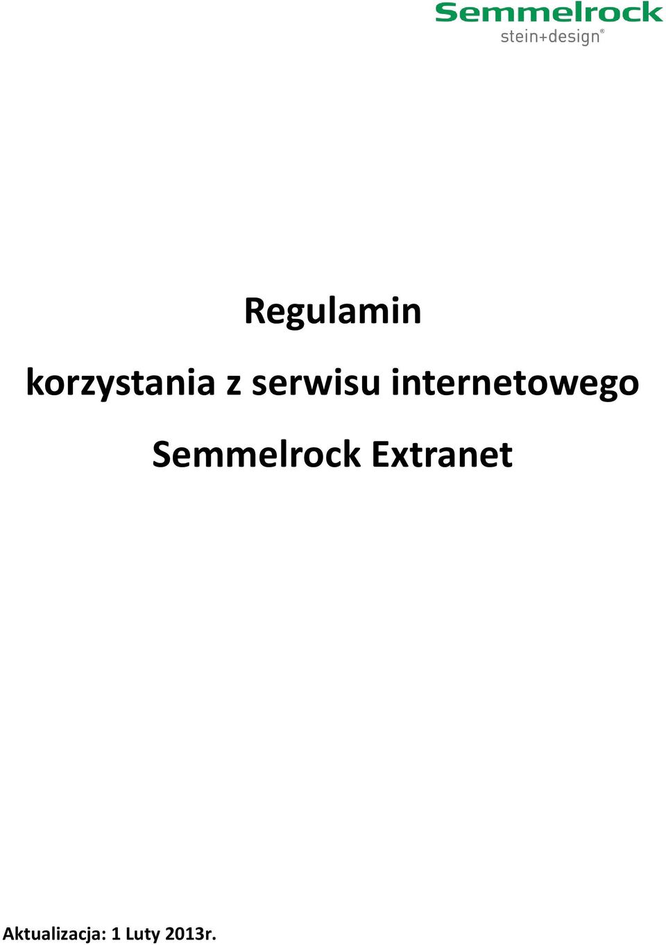 Semmelrock Extranet