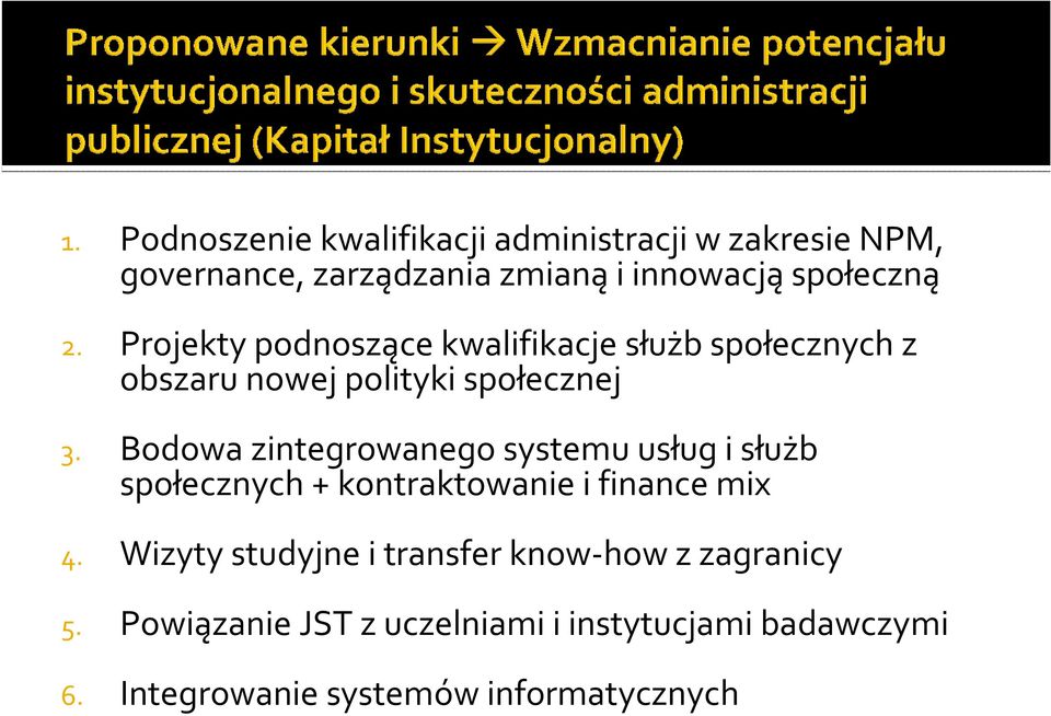 Bodowa zintegrowanego systemu usług i służb społecznych + kontraktowanie i finance mix 4.