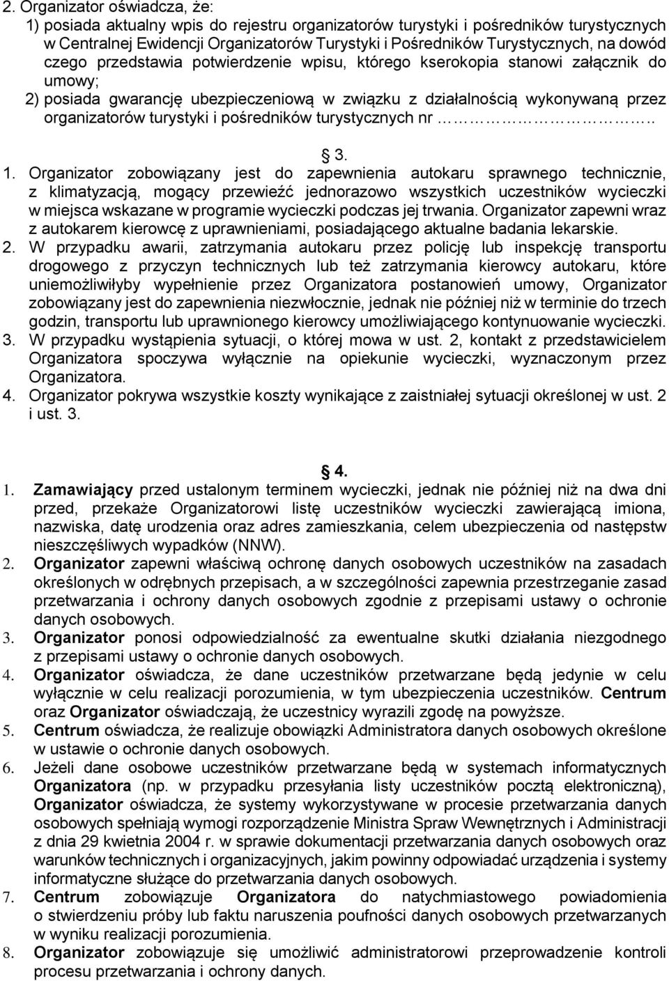 pośredników turystycznych nr.. 3. 1.