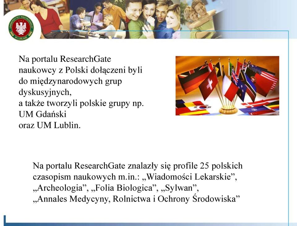 Na portalu ResearchGate znalazły się profile 25 polskich czasopism naukowych m.in.