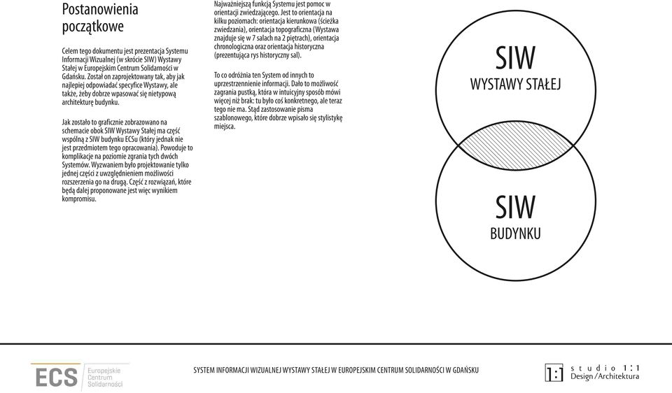 Jak zosta o to graficznie zobrazowano na schemacie obok SIW Wystawy Sta ej ma cz wspóln z SIW budynku ECSu (który jednak nie jest przedmiotem tego opracowania).