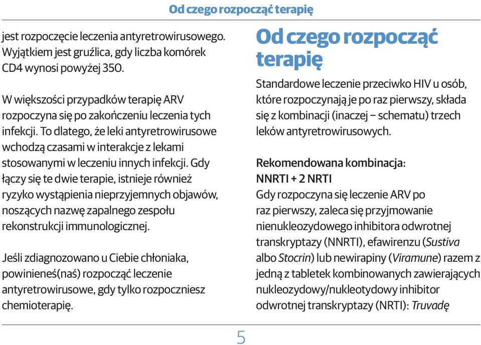 To dlatego, że leki antyretrowirusowe wchodzą czasami w interakcje z lekami stosowanymi w leczeniu innych infekcji.