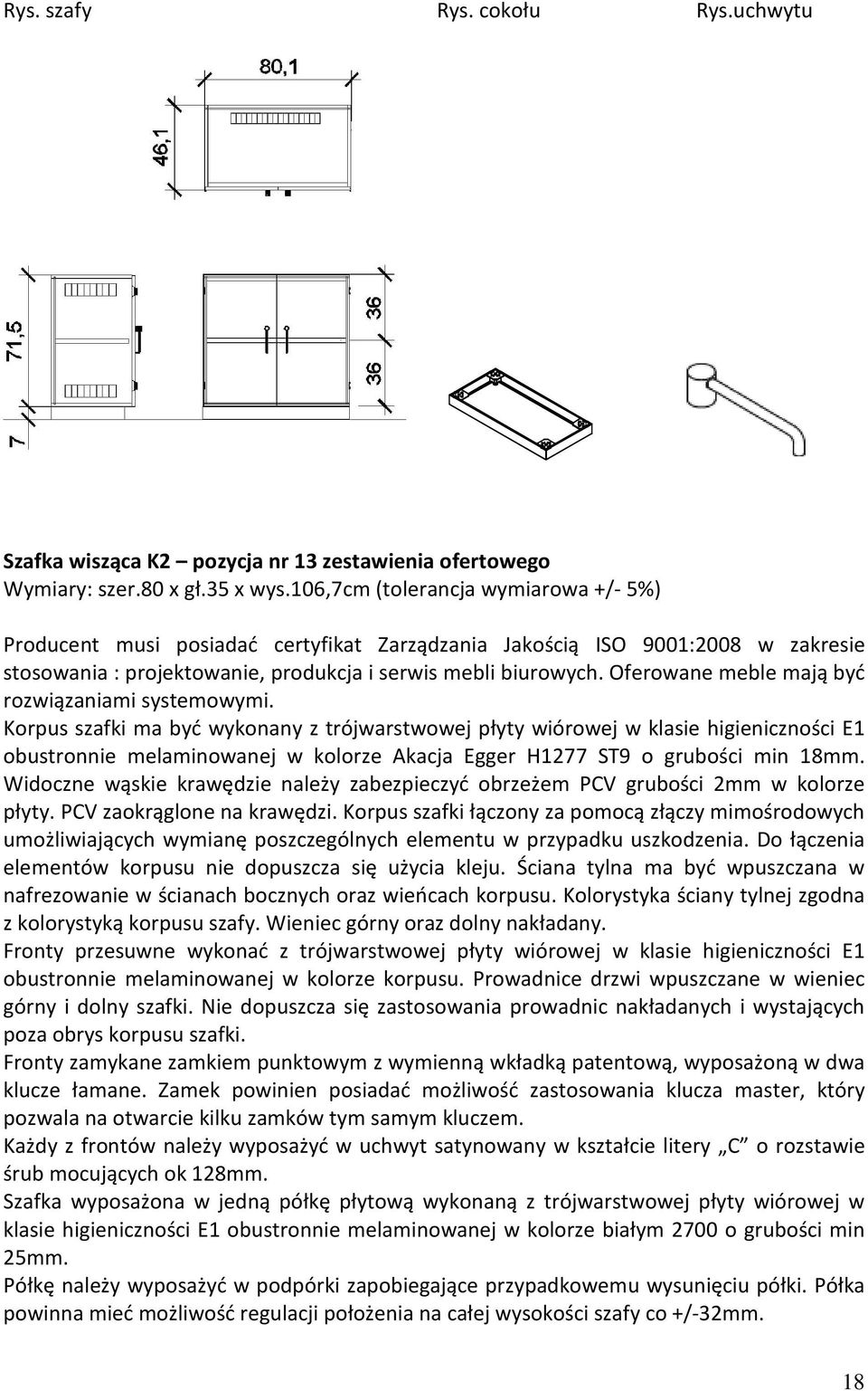 Oferowane meble mają być rozwiązaniami systemowymi.