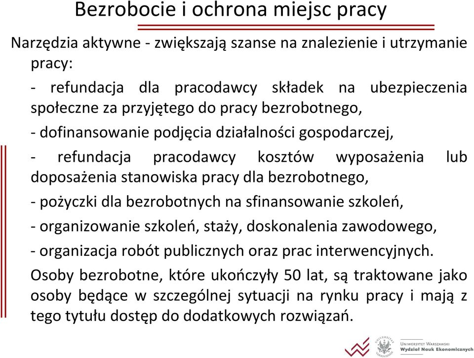 bezrobotnego, pożyczki dla bezrobotnych na sfinansowanie szkoleń, organizowanie szkoleń, staży, doskonalenia zawodowego, organizacja robót publicznych oraz prac