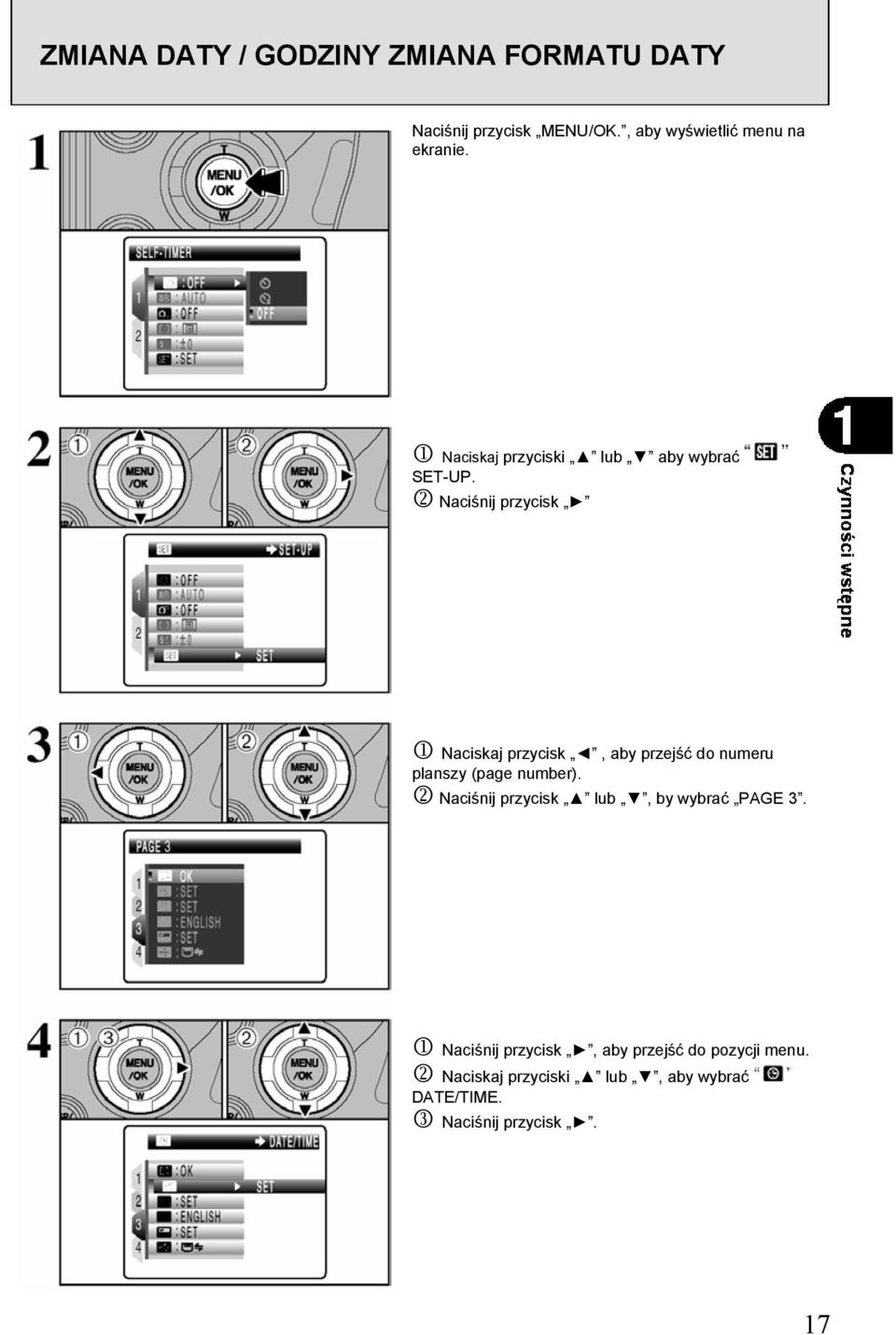 2 Naciśnij przycisk 1 Naciskaj przycisk, aby przejść do numeru planszy (page number).