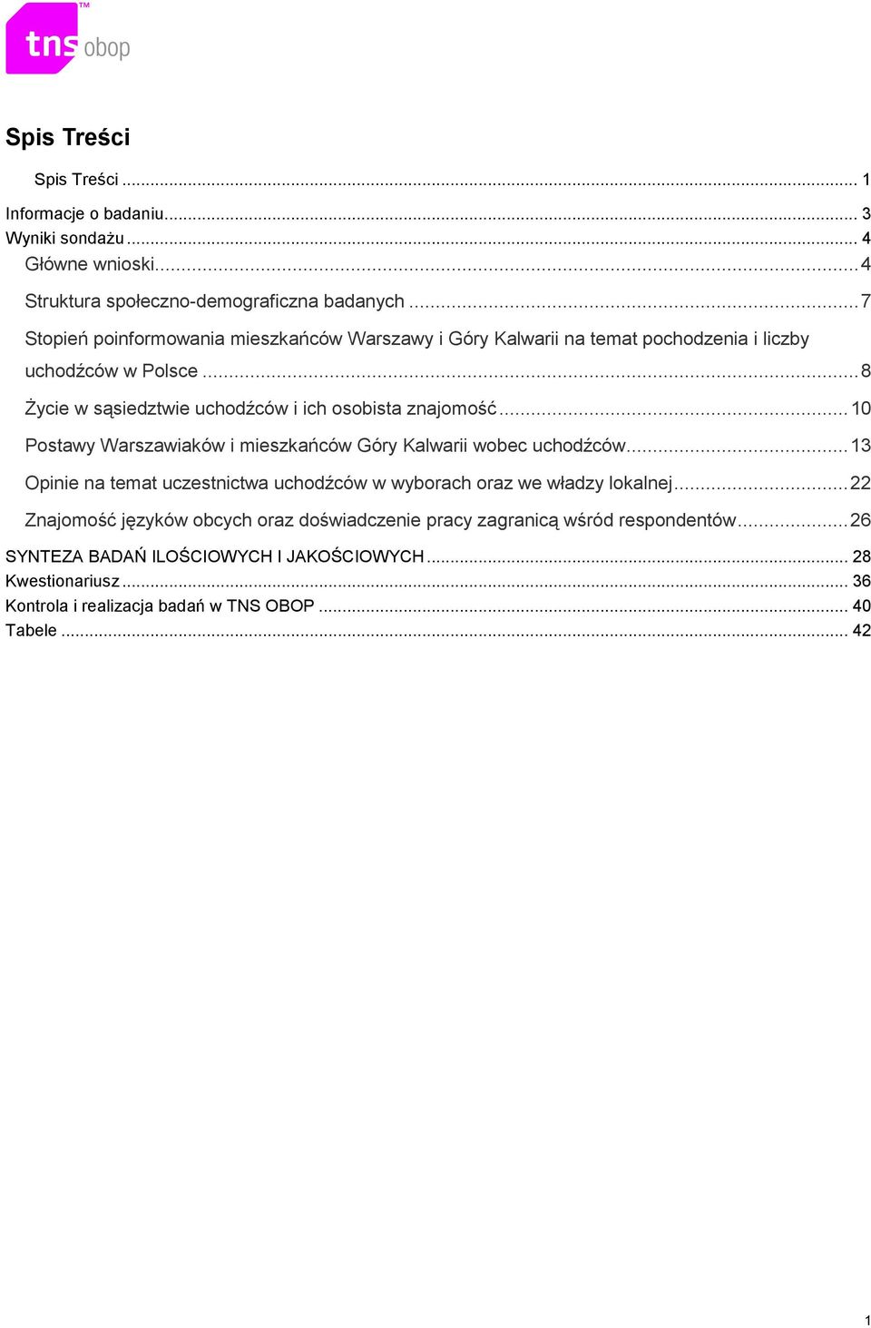 ..8 śycie w sąsiedztwie uchodźców i ich osobista znajomość...10 Postawy Warszawiaków i mieszkańców Góry Kalwarii wobec uchodźców.